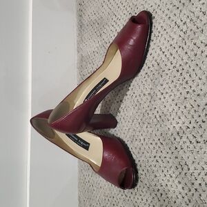 Vintage Etienne Aigner peep toe pumps, Size 7.5
